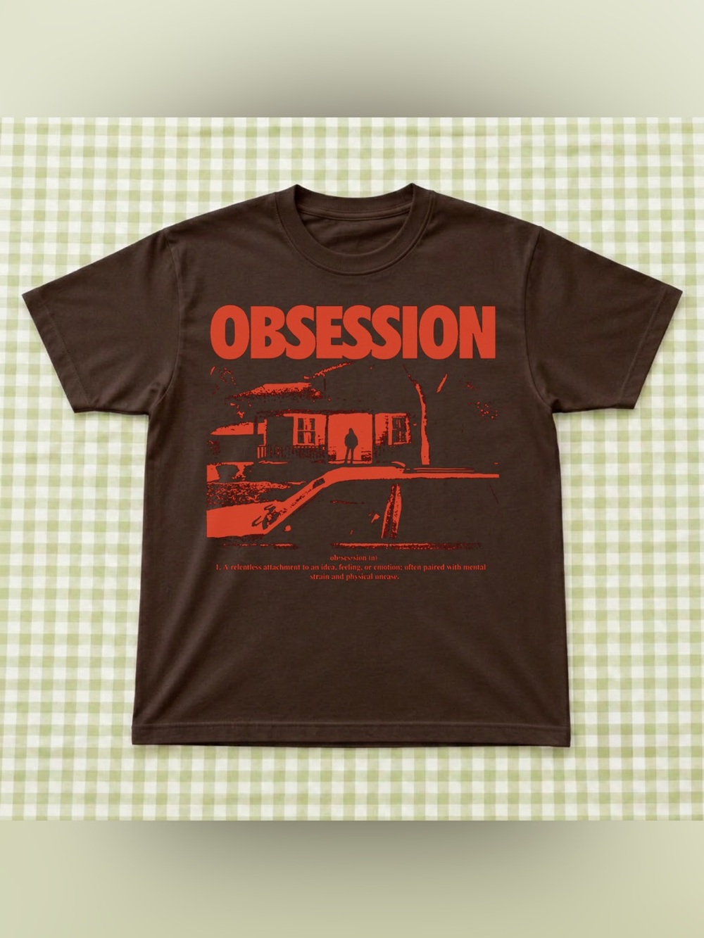 Obsession Graphic Tee - Dark Brown For Unisex